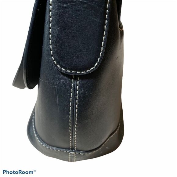 Cole Haan Black Leather Curved Shoulder Bag - Picture 15 of 15